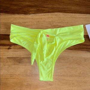 NWY YMI Neon Yellow Ribbed Bikini Bottom